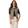 Damen Jeansweste in Leo-Optik