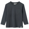 Jungen Langarmshirt in Unifarben dunkelgrau