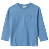 Jungen Langarmshirt in Unifarben blau