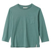 Jungen Langarmshirt in Unifarben dunkelgrün