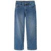 Jungen Straight-Jeans mit verstellbarem Bund blau