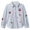 Mädchen Bluse mit Stickerei