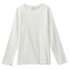 Mädchen Langarmshirt mit Bio-Baumwolle weiss