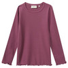 Mädchen Langarmshirt mit Bio-Baumwolle dunkelrosa