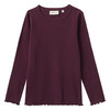 Mädchen Langarmshirt mit Bio-Baumwolle dunkellila