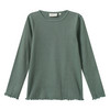 Mädchen Langarmshirt mit Bio-Baumwolle oliv
