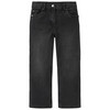 Mädchen Wide-Leg-Jeans mit verstellbarem Bund dunkelgrau