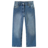 Mädchen Wide-Leg-Jeans mit verstellbarem Bund blau