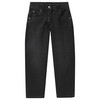 Mädchen Barrel-Jeans mit verstellbarem Bund dunkelgrau