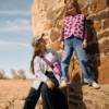 Mädchen Barrel-Jeans mit verstellbarem Bund