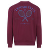 Herren Sweatshirt mit Backprint dunkelrot