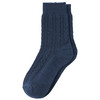 1 Paar Damen Trachtensocken mit Strickmuster dunkelblau