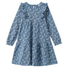 Mädchen Kleid mit Millefleur-Muster