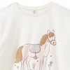 Mädchen Sweatshirt mit Pferde-Motiv