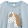 Mädchen Sweatshirt mit Pferde-Motiv