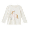 Mädchen Langarmshirt mit Pferde-Applikation