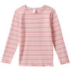 Mädchen Langarmshirt mit Rippstruktur