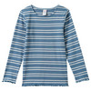 Mädchen Langarmshirt mit Rippstruktur