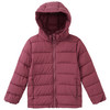 Mädchen Steppjacke mit abnehmbarer Kapuze hellrot