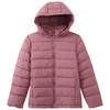 Mädchen Steppjacke mit abnehmbarer Kapuze rosa