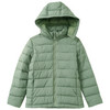 Kinder Steppjacke mit abnehmbarer Kapuze grün