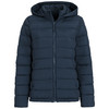 Damen Steppjacke mit abnehmbarer Kapuze dunkelblau