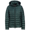 Damen Soft-Daunenjacke mit Kapuze dunkelgrün