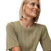 Damen Strickshirt mit Wellenbündchen