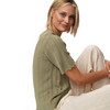 Damen Strickshirt mit Wellenbündchen