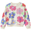 Mädchen Sweatshirt mit Blumen-Print creme