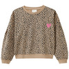 Mädchen Sweatshirt mit Leo-Print hellbraun
