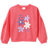 Mädchen Sweatshirt mit Blumen-Print pink