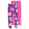 2 Mädchen Leggings im Set pink / lila
