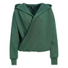 Damen Sport-Sweatshirt in Wickeloptik dunkelgrün