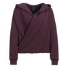 Damen Sport-Sweatshirt in Wickeloptik weinrot