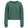 Damen Sport-Sweatshirt mit offenem Rücken dunkelgrün