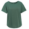 Damen Sport T-Shirt unifarben dunkelgrün