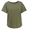 Damen Sport T-Shirt unifarben oliv