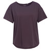 Damen Sport T-Shirt unifarben weinrot