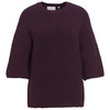Damen Strickpullover mit kurzem Arm dunkelrot