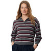 Damen Woll-Strickpullover mit Blockstreifen