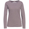 Damen Langarmshirt im Streifen-Look dunkelrot
