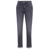 Damen Mom-Jeans mit Used-Waschung dunkelgrau