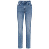 Damen Mom-Jeans mit Used-Waschung hellblau