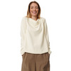 Damen Sweatshirt mit Wasserfallkragen