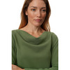 Damen Sweatshirt mit Wasserfallkragen