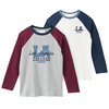 2 Jungen Langarmshirts mit Raglanärmeln