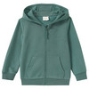 Jungen Sweatjacke im Basic-Look dunkelgrün