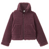 Mädchen Teddyjacke mit Kapuze dunkelrot