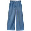 Mädchen Wide-Leg-Jeans mit Uesed-Waschung